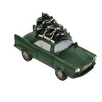Figurka świąteczna mini auto z choinką na dachu 5 x 12 x 8 cm