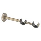 Wspornik do karnisza 28 mm podwójny ścienny antyczne złoto regulowana długość 215-270 mm INSPIRE
