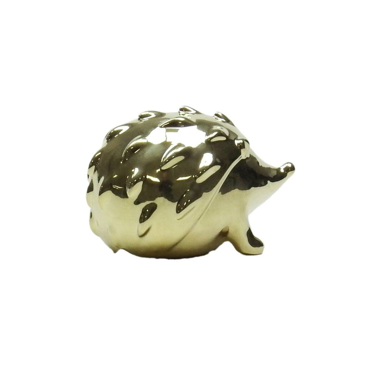 Figurka ceramiczna jeż złoty wys. 8 cm