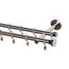 Karnisz SMART FIX 240 cm podwójny nikiel 19 mm metalowy