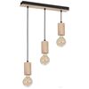 Lampa wisząca LINES drewniana 3 x E14 MILAGRO