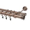 Karnisz DUO 240 cm podwójny miedź 25/19 mm metalowy