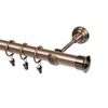 Karnisz DUO 200 cm pojedynczy miedź 25 mm metalowy