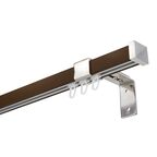 Karnisz CUADRO 160 cm pojedynczy orzech drewniany