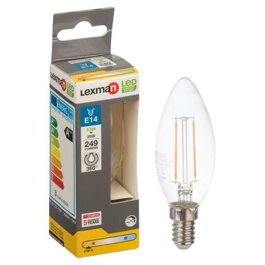 Żarówka LED E14 (230 V) 2.5 W 249 lm Ciepła biel LEXMAN