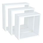 Zestaw 3 półek ściennych Cube square biała Spaceo