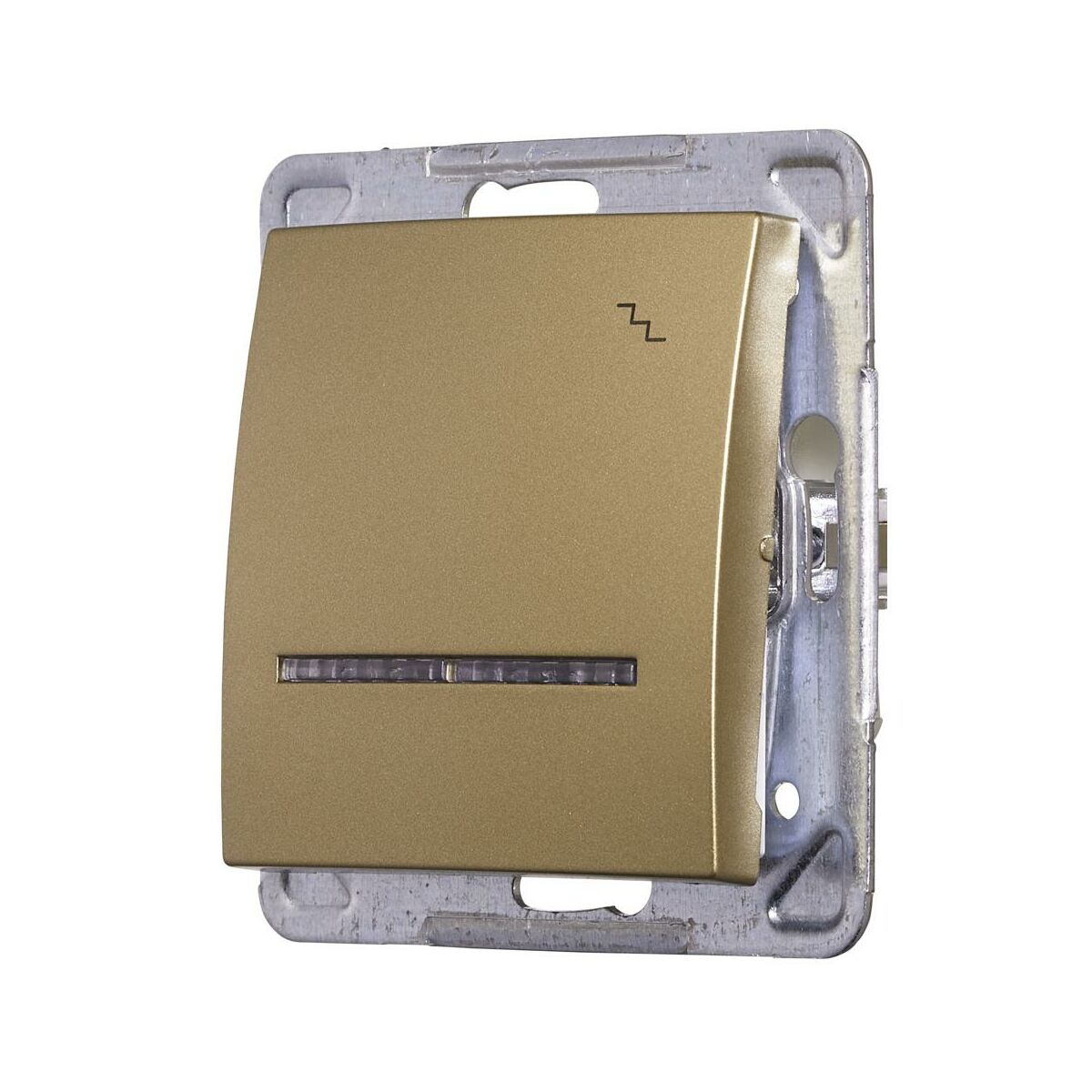 Włącznik pojedynczy schodowy z podświetleniem IMPRESJA Złoty OSPEL