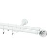 Karnisz Prado Crystal 200 cm podwójny biały 19 mm