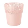 Osłonka na doniczkę 13 cm plastikowa różowa ROSA