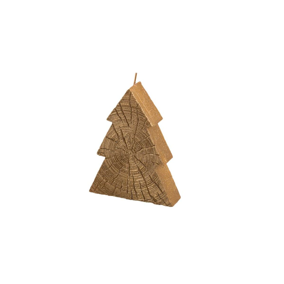 Świeca świąteczna pień drzewa brązowa wys. 11 cm