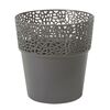 Osłonka na doniczkę 14.5 cm plastikowa antracytowa ROSA