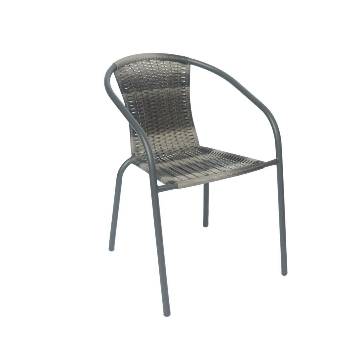 Krzesło ogrodowe Bistro rattanowe szare Corciano