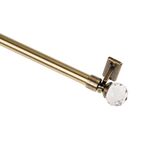 Mini karnisz do zazdrostek KULA CRYSTAL 80-120 cm antyczne złoto