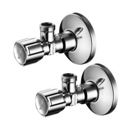 Zawory kątowe regulacyjne 1/2''- 3/8'' SCHELL COMFORT komplet 2 szt. z rozetami