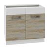 Szafka kuchenna CUBA LIBRE 90 cm BIAŁA/DĄB BORDEAUX LAYMAN