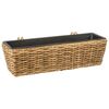 Skrzynka balkonowa 40 x 17.5 cm technorattanowa beżowa KOSZYK KAEMINGK