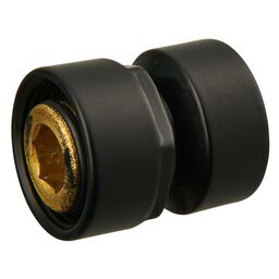 Złączka duo - plex do rury stalowej GW1/2" x GWM22 x 1.5 czarna Luxrad