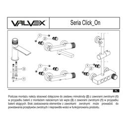 Bateria umywalkowa chrom Click On Valvex