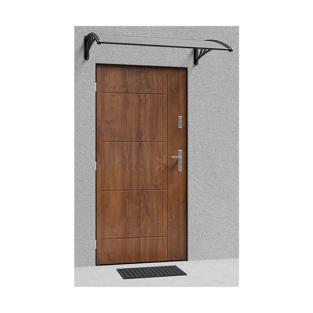 Drzwi zewnętrzne stalowe wejściowe Panama orzech 90 prawe Pantor