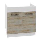 Szafka kuchenna CUBA LIBRE 80 cm BIAŁA/DĄB BORDEAUX LAYMAN