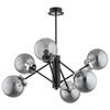 Lampa wisząca Nancy czarno-srebrna 6 x E14 Alfa