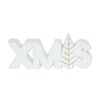 Figurka napis XMAS porcelanowa 8 x 20 cm 1 szt. biała
