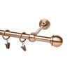 Karnisz GAŁKA KLASYK 240 cm pojedynczy miedź 16 mm metalowy
