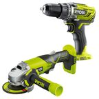 Zestaw wiertarko - wkrętarka i szlifierka kątowa R18DDAG-215S 1.5 Ah Litowo-jonowa RYOBI
