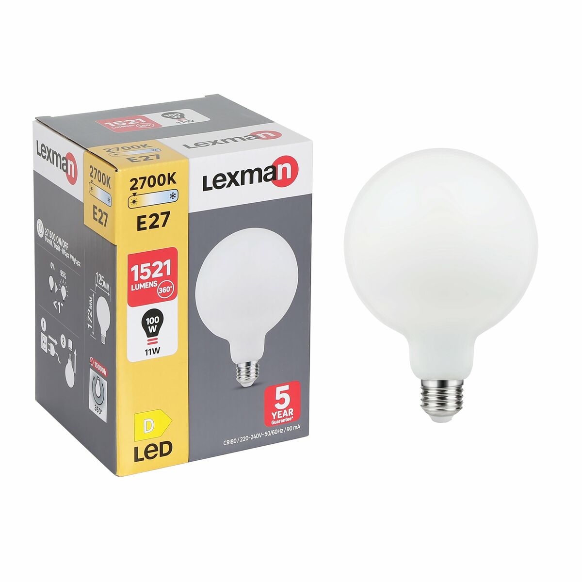Żarówka LED E27 1521 lm ciepła biel Lexman