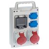 Rozdzielnia siłowa RS 1 / 4 6212 - 00 / 2 X 2P + Z 2 X 3P + N + Z 32A ELEKTRO - PLAST