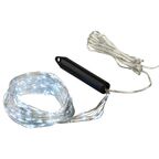 Lampki choinkowe na druciku 180 LED białe zimne 2 m migające Z FLESZEM