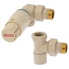 Zestaw termostatyczny OSIOWY PRAWY 1/2" KREM LUXRAD