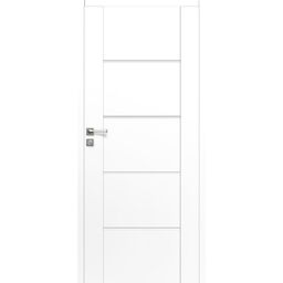Drzwi wewnętrzne bezprzylgowe łazienkowe z podcięciem wentylacyjnym Malibu White 90 Prawe Artens