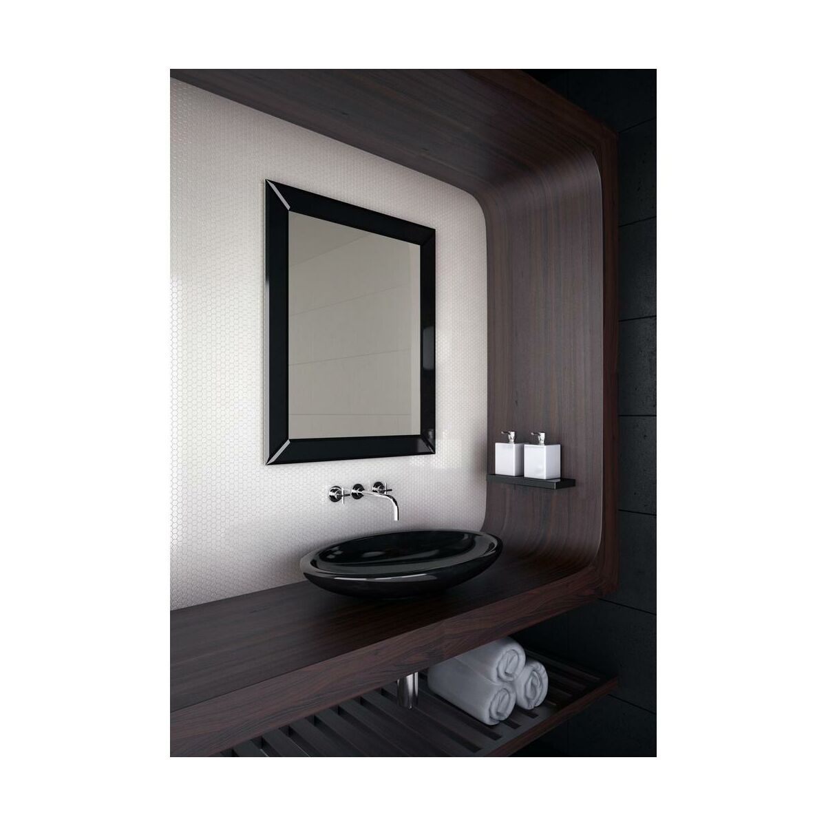 Lustro łazienkowe bez oświetlenia DOMINO 80 x 55 cm DUBIEL VITRUM