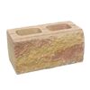 Pustak ścienno-cokołowy 39 x 20 x 19 cm betonowy dwustronnie łupany SKAŁA LUBUSKA ZIEL-BRUK