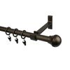 Karnisz pojedynczy KULKA GRAWER brązowy 240 cm 19 mm metalowy