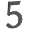 Cyfra 5 wys. 5 cm metalowa grafitowa