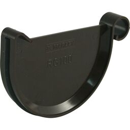 Zaślepka do rynny 125 mm  brązowa Marley