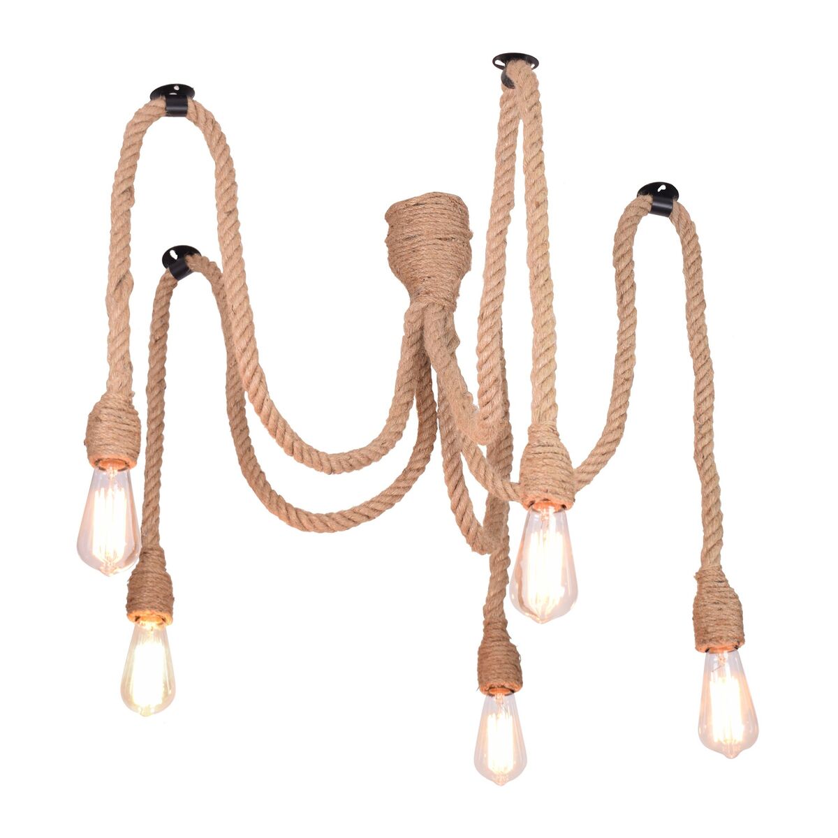 Lampa wisząca Rope pająk sznur 5 x E27 Il Mio