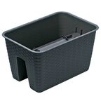 Donica balkonowa 39.6 x 27.2 cm na balustradę antracytowa RATOLLA PROSPERPLAST