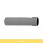 Rura kanalizacyjna PP 75 x 1000 mm szara EQUATION