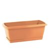 Skrzynka balkonowa 39.2 x 18.4 cm plastikowa terakota z podstawką