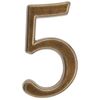 Cyfra 5 wys. 5 cm metalowa brązowa