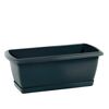 Skrzynka balkonowa 39.2 x 18.4 cm plastikowa antracytowa z podstawką PROSPERPLAST