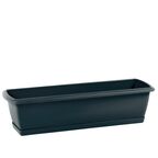 Skrzynka balkonowa 59 x 18.4 cm plastikowa antracytowa z podstawką PROSPERPLAST