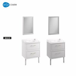 Lustro bez oświetlenia Charm Grey 45 X 70 Sensea
