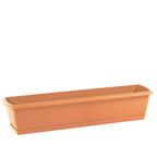 Skrzynka balkonowa 78.6 x 18.4 cm plastikowa terakota z podstawką PROSPERPLAST