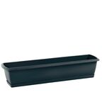 Skrzynka balkonowa 78.6 x 18.4 cm plastikowa antracytowa z podstawką PROSPERPLAST