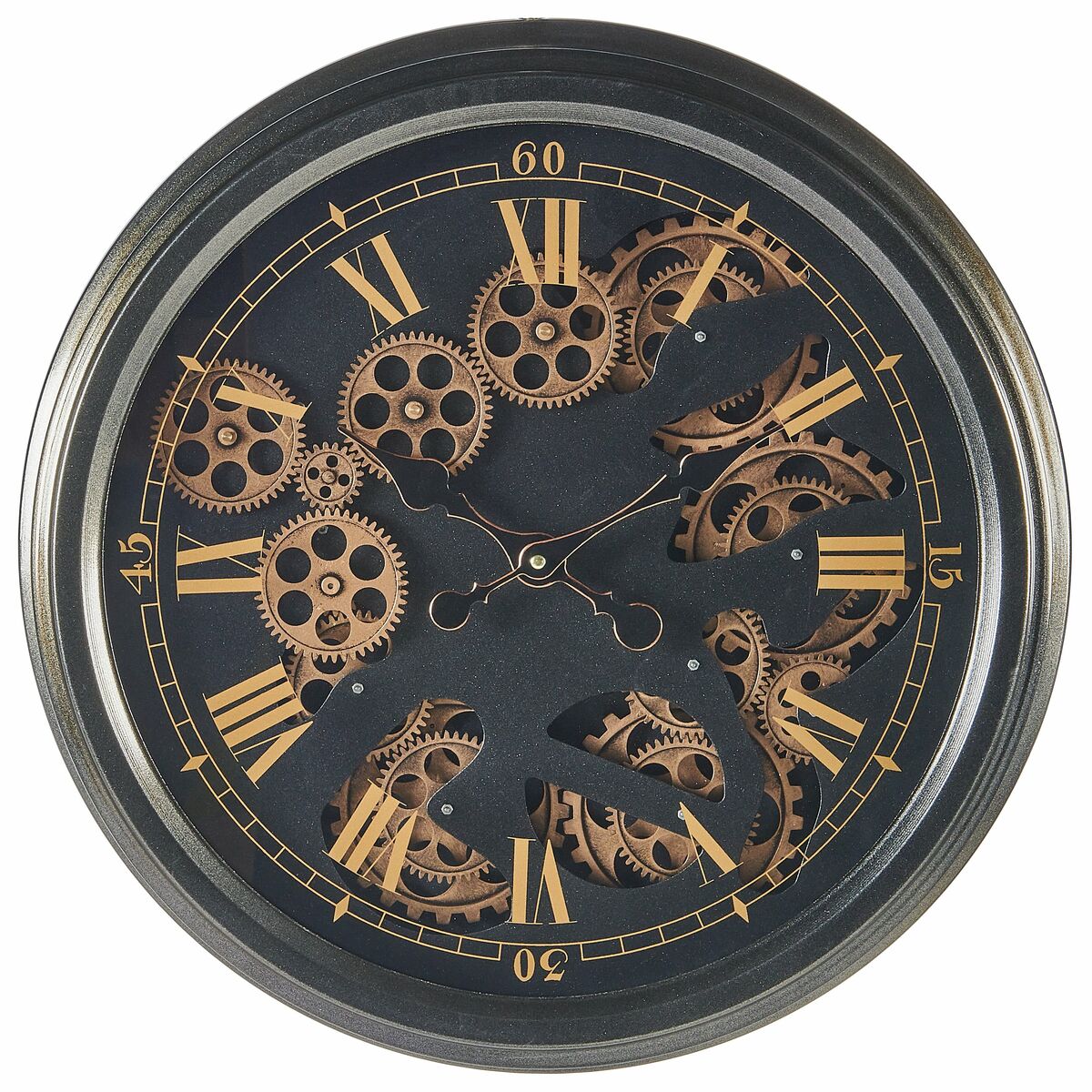 Zegar ścienny LZE-28 śr. 50 cm czarny