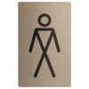 Znak informacyjny WC MESKIE PLATYNA PVC